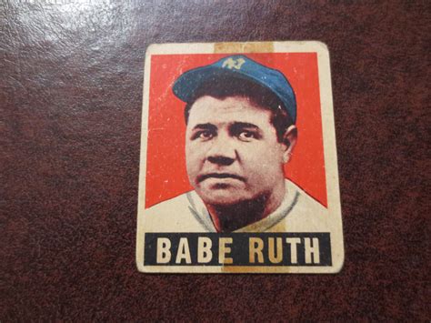 Lot Detail Leaf Babe Ruth Baseball Card