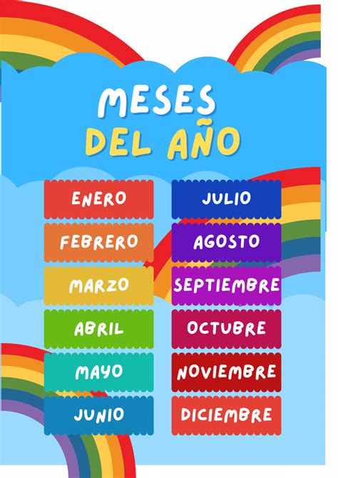 meses del ano en espanol
