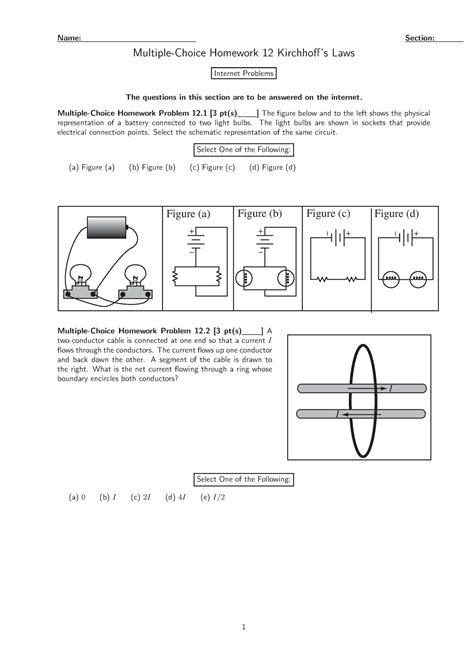 MC Hwk 12 Homework On RC Circuits Name Section Multiple Choice