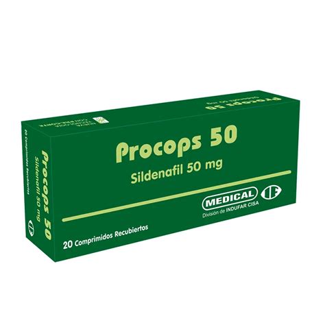 Procops Sildenafil 50 Mg Cont 20 Comprimidos Recubiertos Punto Farma