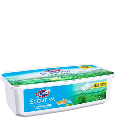 Clorox Scentiva Disinfecting Wet Mopping Cloths Coconut Waterlily