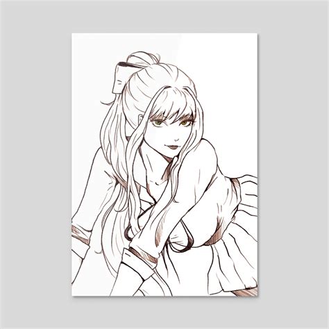 Just Monika Ddlc Sketch An Art Print By Florencia Grassi Inprnt