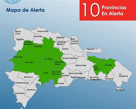 Coe Emite Alerta Verde Para 10 Provincias Por Vaguada Y Aproximación De