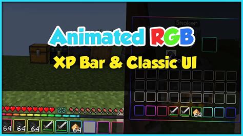 Animated RGB XP Bar GUI Minecraft PE Bedrock Resource Packs YouTube