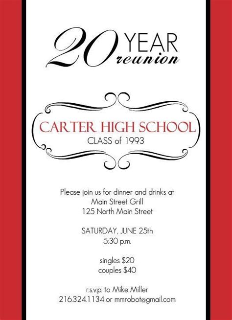 28 Class Reunion Invitation Template In 2020 Class Reunion