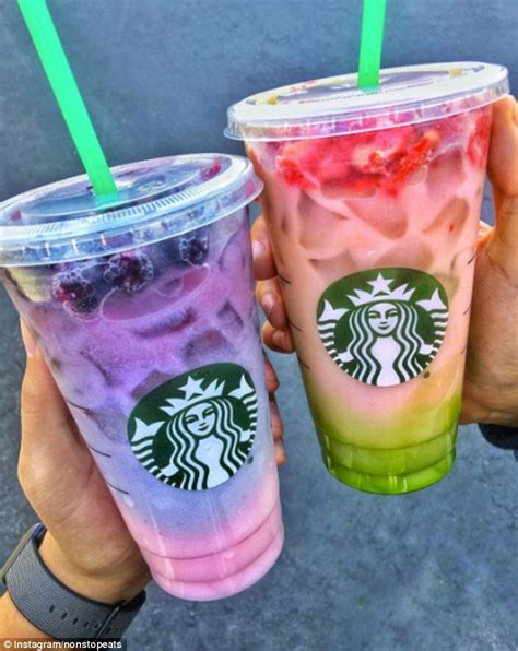 Ombre Rainbow Drinks On Starbucks Secret Menu Go Viral Daily Mail Online