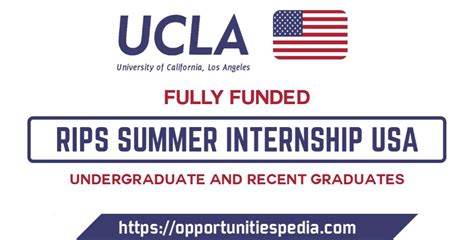 Rips Summer Internship In Usa Fully Funded 2024 Minor Work Permit