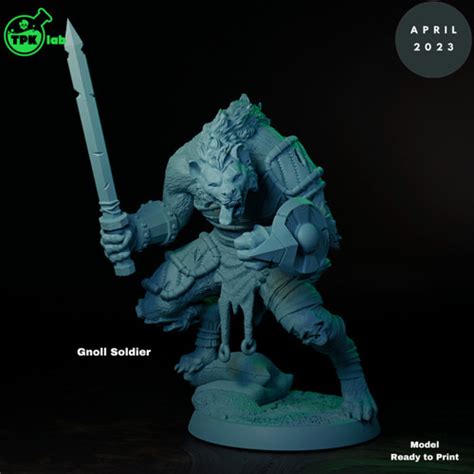 Gnoll Fighter Miniature Male Or Female Gnoll Camp Tpk Labs Dandd