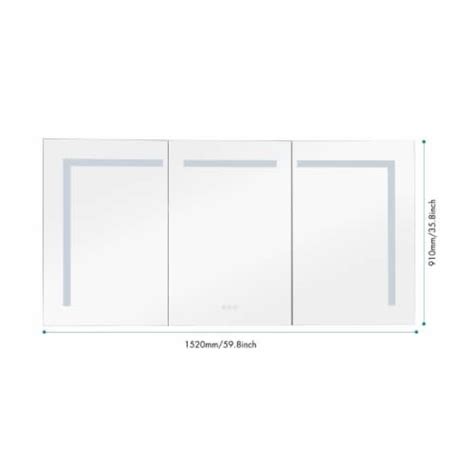 Exbrite W X H Led Medicine Cabinet With Mirror Large Rectangular