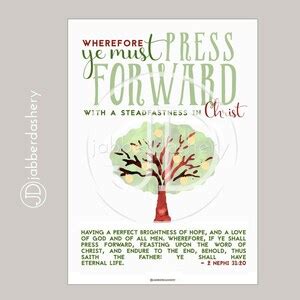 Press Forward Saints Tree Typography 4 Sizes 2016 LDS Mutual Theme