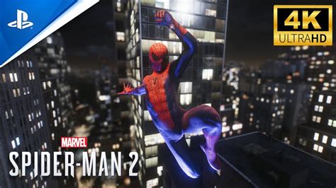 Marvels Spider Man 2 Ps5 The Amazing Spider Man Suit Free Roam And