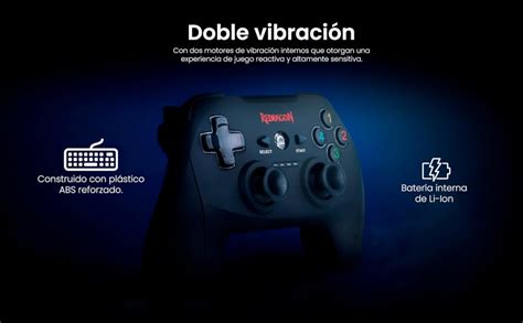 Redragon Control Para Pc Gamepad Ps Inal Mbrico Harrow G Amazon