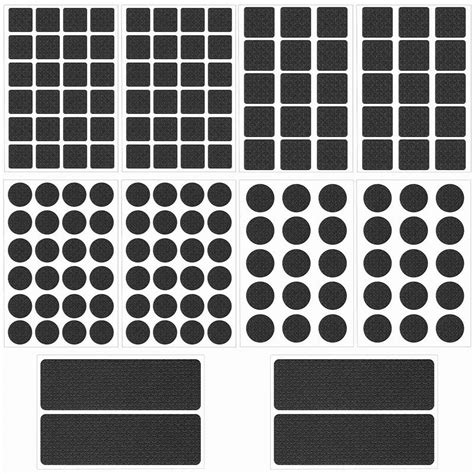 Rumbeast 160 Pcs Anti Slip Furniture Pads, Round Square Self Adhesive ...