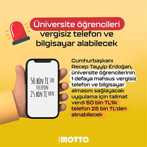 Niversite Rencileri Vergisiz Telefon Ve Bilgisayar Alabilecek