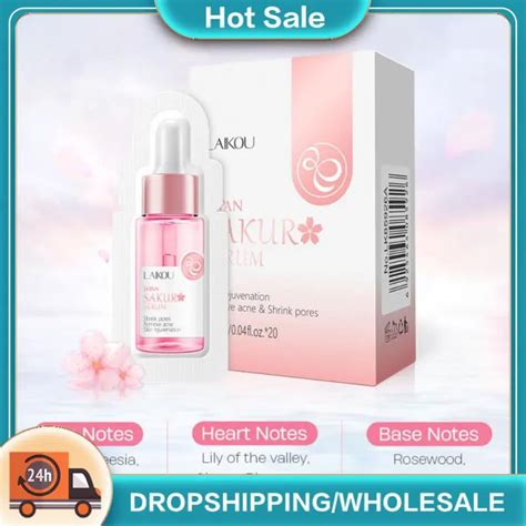 Laikou Sakura Face Serum Moisturizing Whitening Oil Control Shrink