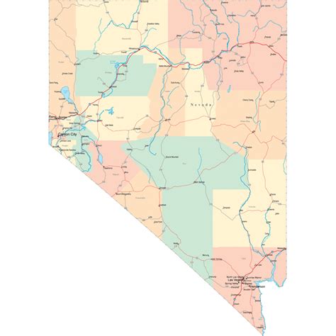 Nevada Road Map - NV Road Map - Nevada Highway Map | Poster pictures ...