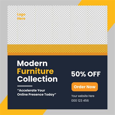 Modern furniture offer poster template 48117885 Vector Art at Vecteezy