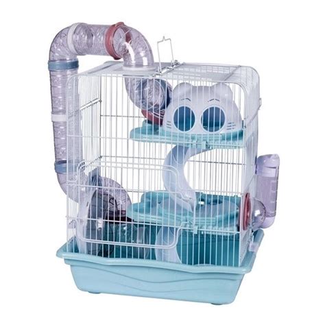 Gaiola Hamster American Pets Labirinto Safari Azul Tam M Shopee Brasil