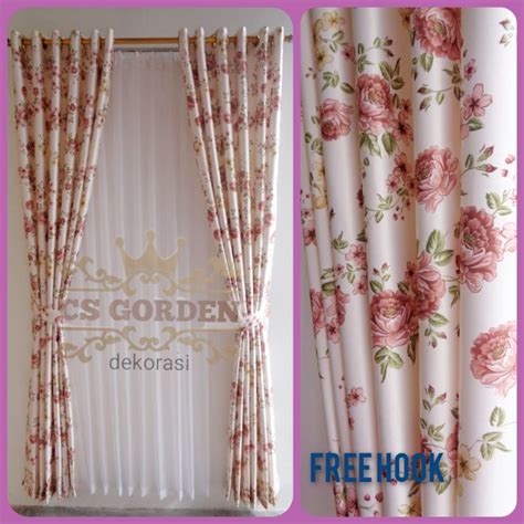 Jual Gorden Pintu Kamar Murah Mewah Kamar Tidur Blackout Import Shabby