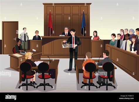 Court Scene Lawyer Stock Vector Images Alamy