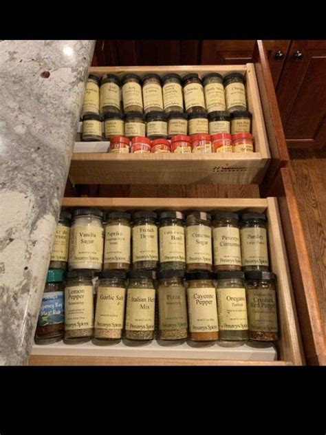 Custom Spice Rack Kitchen Drawer Organizer Spice Jar Storage Vertical ...