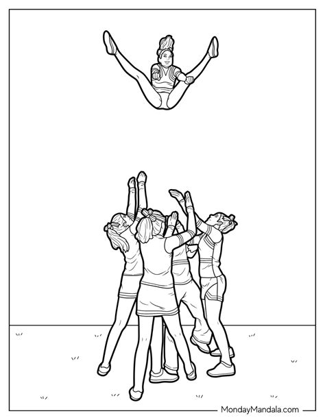 20 Cheerleading Coloring Pages (Free PDF Printables)