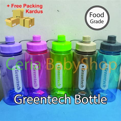 Jual Botol Minum Sport Liter Asli Merk Greentech Tebal Kokoh Awet Dan