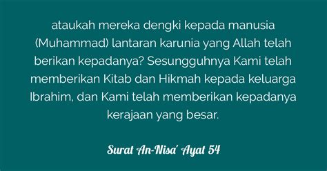 Surat An Nisa Ayat 54 Tafsirq