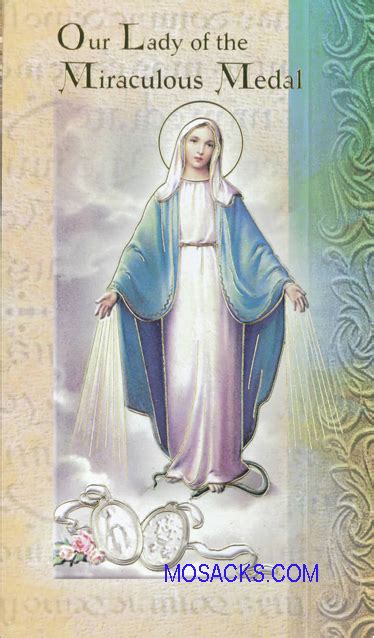 Our Lady Miraculous Medal Laminated Bifold Holy Card F5 265