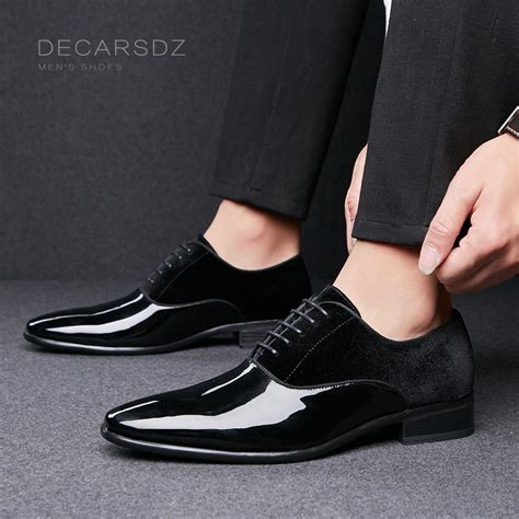 Buy Decarsdz Men Dress Shoes Men Wedding Fashion Office Footwear High Quality Leather Comfy