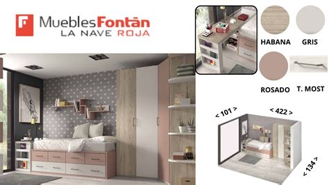 DORMITORIO JUVENIL camas compacto Muebles Fontán