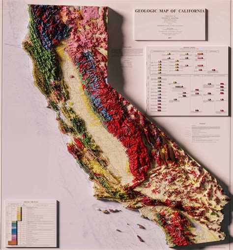 Artstation 1977 3d Geologic Map Of California