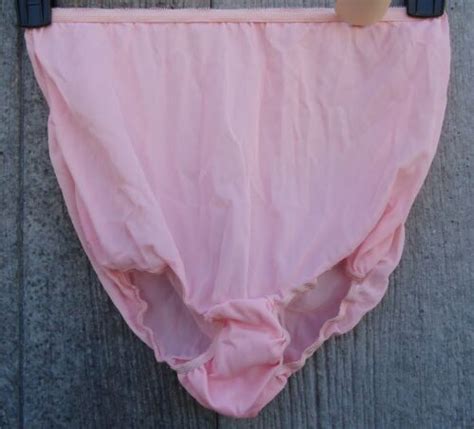 Nos Vtg 60s Light Pastel Pink Nylon Panties Dbl Gusse… Gem