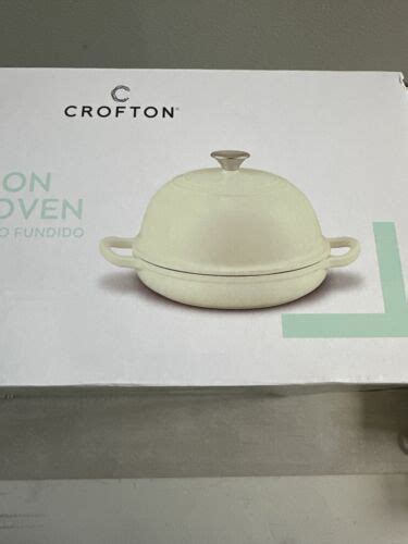 Crofton Cast Iron Bread Oven 9” Enameled Aldi New Limited Edition White Sealed Ebay