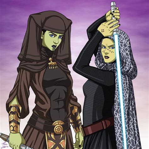 Luminara And Barriss Star Wars Commission By Phil Cho On DeviantArt