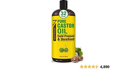 Pure Cold Pressed Castor Oil Big 32 Fl Oz Bottle Unrefined And Hexane