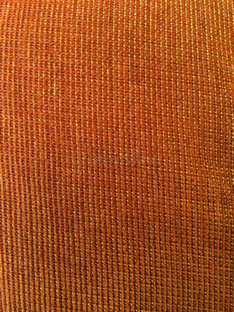 Orange Fabric Texture Knitted Textile Background Woven Material Close