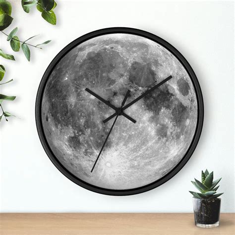 10 Moon Wall Clock Modern Wall Clock Unique Space T Minimalist Wall