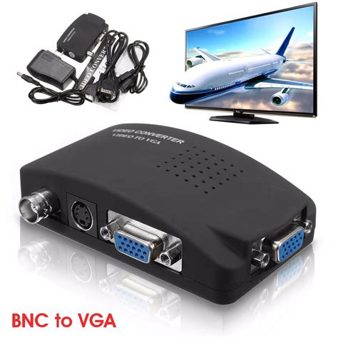 Bnc S Video Vga To Laptop Computer Pc Vga Monitor Converter Adapter Box