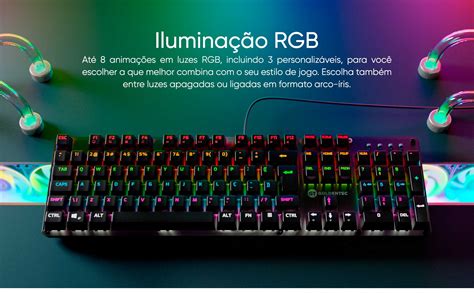 Teclado Gamer Mec Nico Led Rgb Anti Ghosting Blue Switch Gt Ibyte