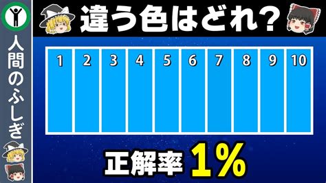 【色覚テスト 高難度 】あなたの色を見分ける能力はどれくらい？【ゆっくり解説】 Youtube