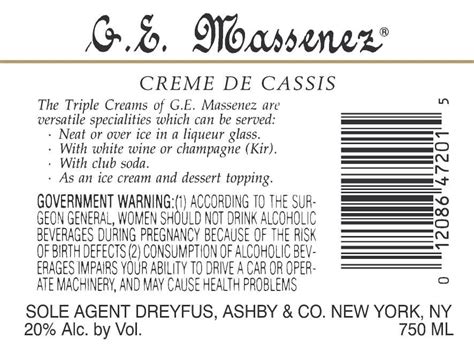 Crème de Cassis de Dijon – Dreyfus, Ashby & Co.