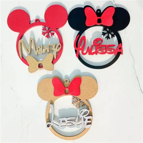 Esferas De Mickey Y Minnie Mouse Personalizadas Pz Env O Gratis