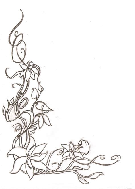 Floral Corner-Border - Sketch by Shaunery on DeviantArt