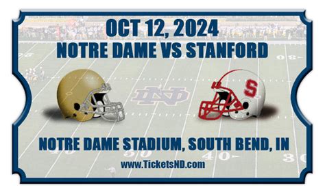 Notre Dame Fighting Irish vs Stanford Cardinal Football Tickets | Oct ...