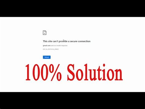 Fix 100 This Site Cant Provide A Secure Connection