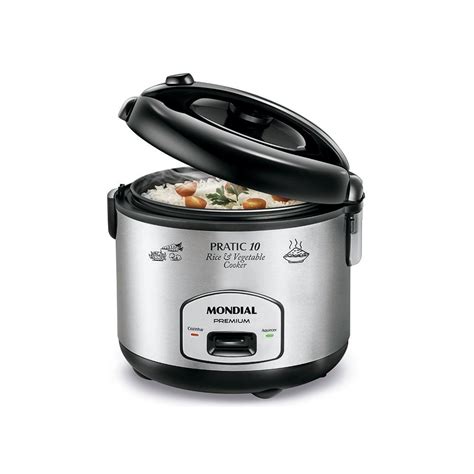 Panela De Arroz Elétrica Mondial Inox 10 Xícaras Pe 01 Catral