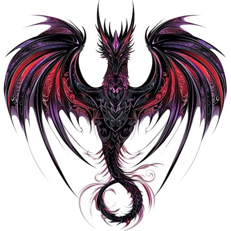 Fiery Dragon Tattoo Design Premium Ai Generated Image