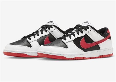 Nike Dunk Low Reverse Panda Red Swoosh Release Date Sbd