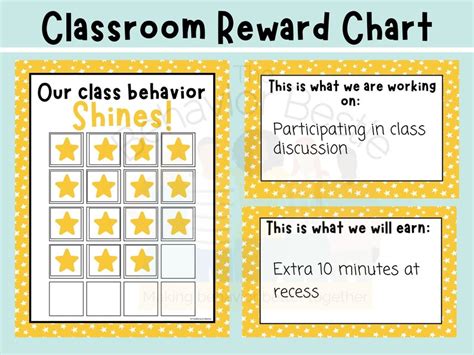 Classroom Reward Charts Whole Class Reward System Etsy